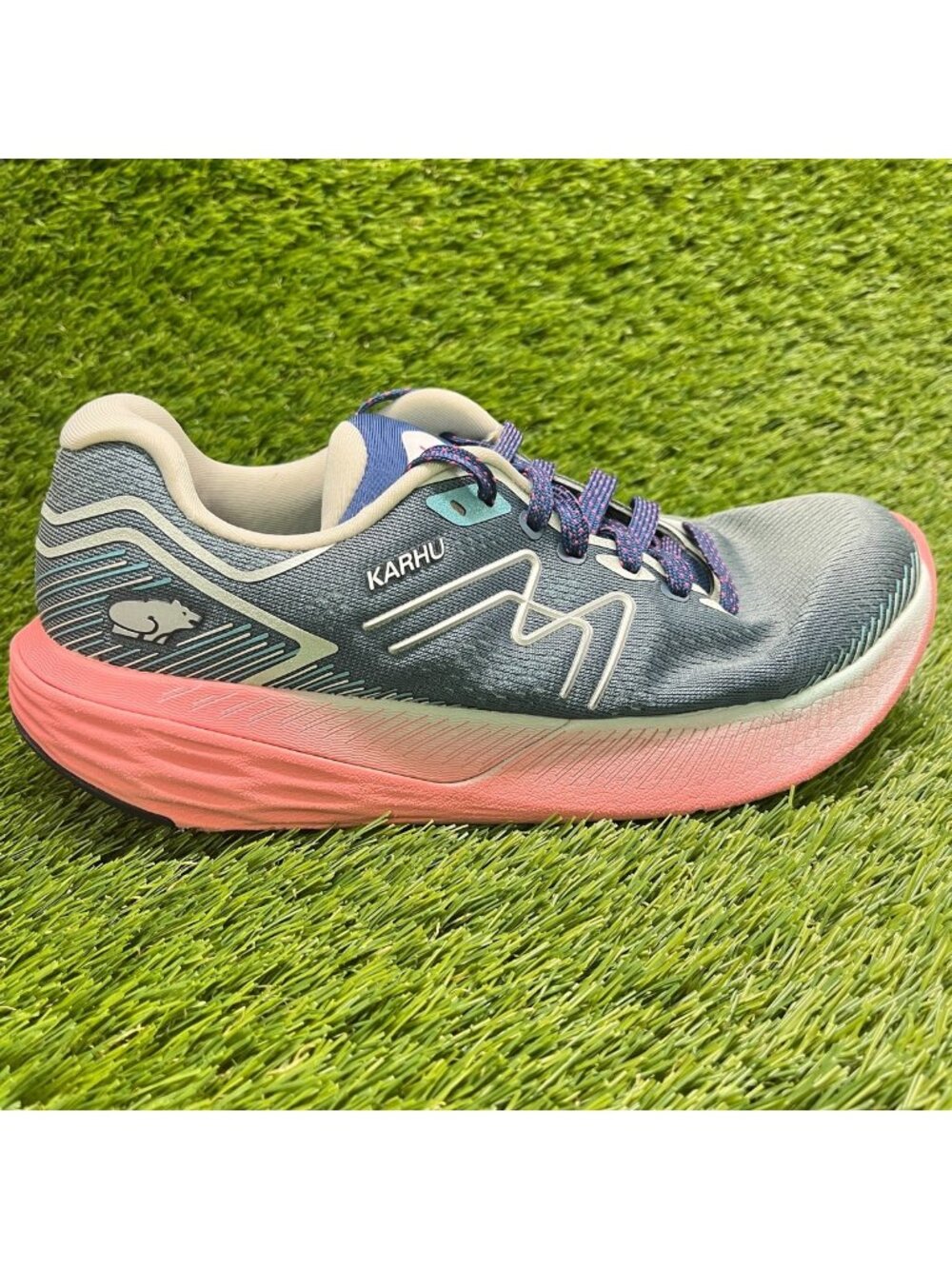 Karhu Ikoni Ortix 2.5 Womens Size 8.5 Blue Pink Athletic Running Shoes Sneakers